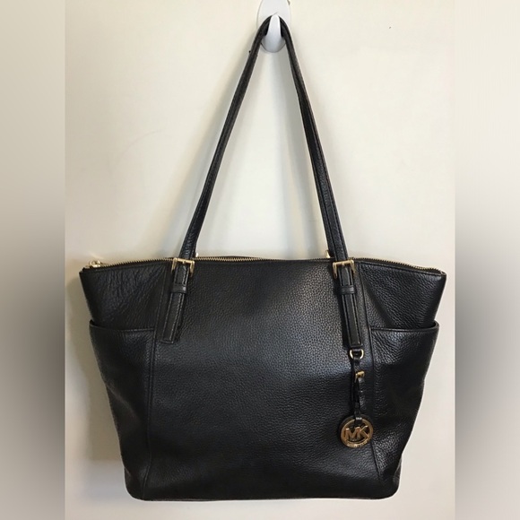 Michael Kors Jet Set Soft Pebble Leather Saffiano Travel Tote Bag 16”x… - Picture 1 of 14